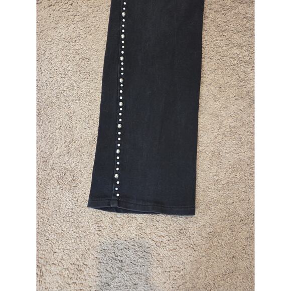 Western Ethics Classic Black Studded Cowgirl Extra Long Jeans, Women's Size 4 - Picture 8 of 14